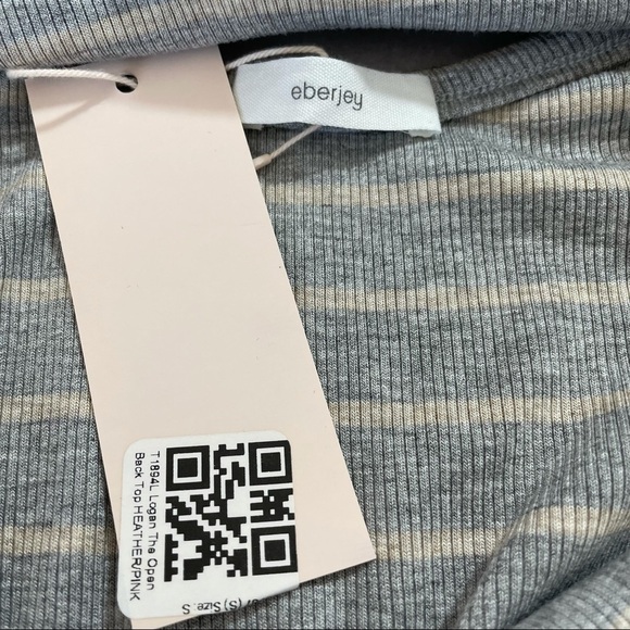 Eberjey Logan The Open Back Oversized Striped Top - Picture 6 of 6